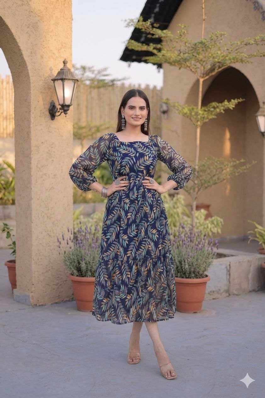 YNF Wholesale Georgette Maxi Dresses KESH121 long | Surat Manufacturer