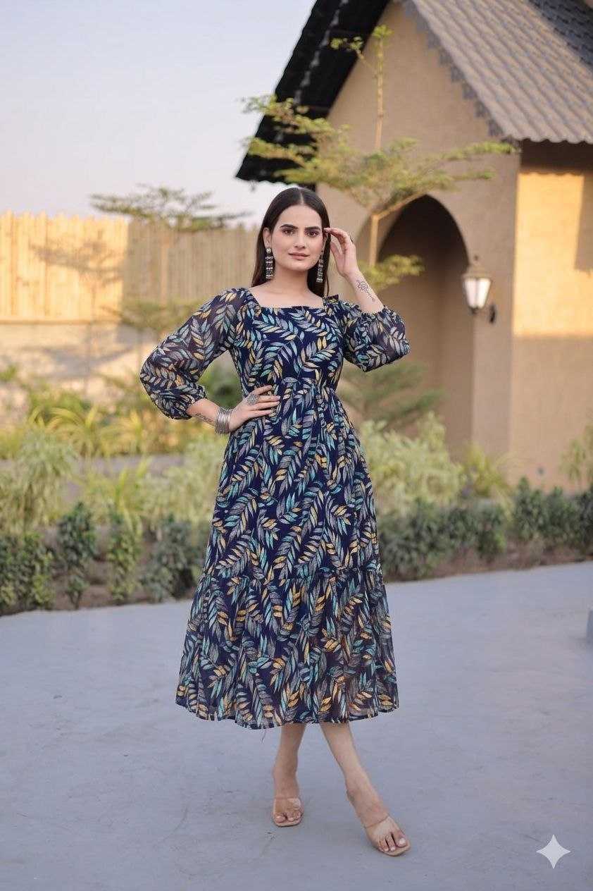 YNF Wholesale Georgette Maxi Dresses KESH121 long | Surat Manufacturer