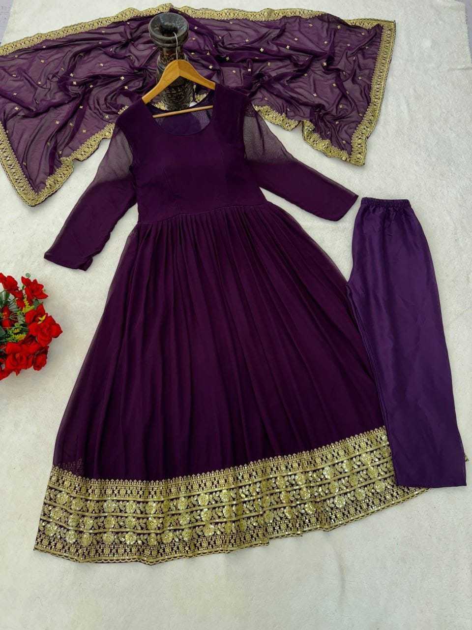 YNF Wholesale Georgette Georgette Gown KESH129 043 | Surat Manufacturer