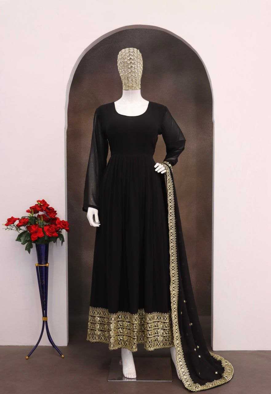 YNF Wholesale Georgette Georgette Gown KESH129 043 | Surat Manufacturer