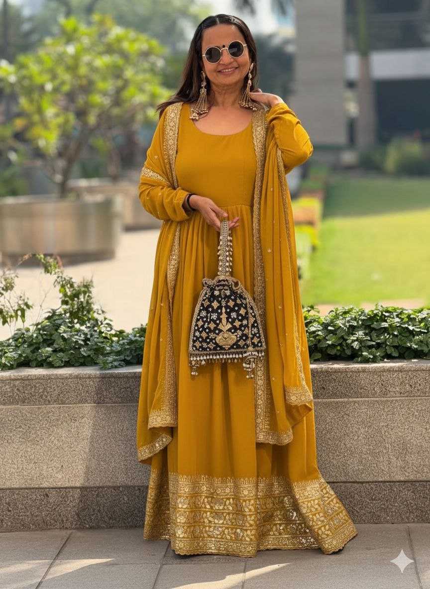 YNF Wholesale Georgette Georgette Gown KESH129 043 | Surat Manufacturer