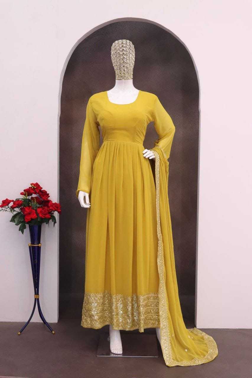YNF Wholesale Georgette Georgette Gown KESH129 043 | Surat Manufacturer