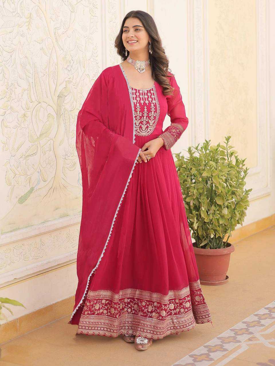 YNF Wholesale Georgette Anarkali Gown KESH334 Stree | Surat Manufacturer