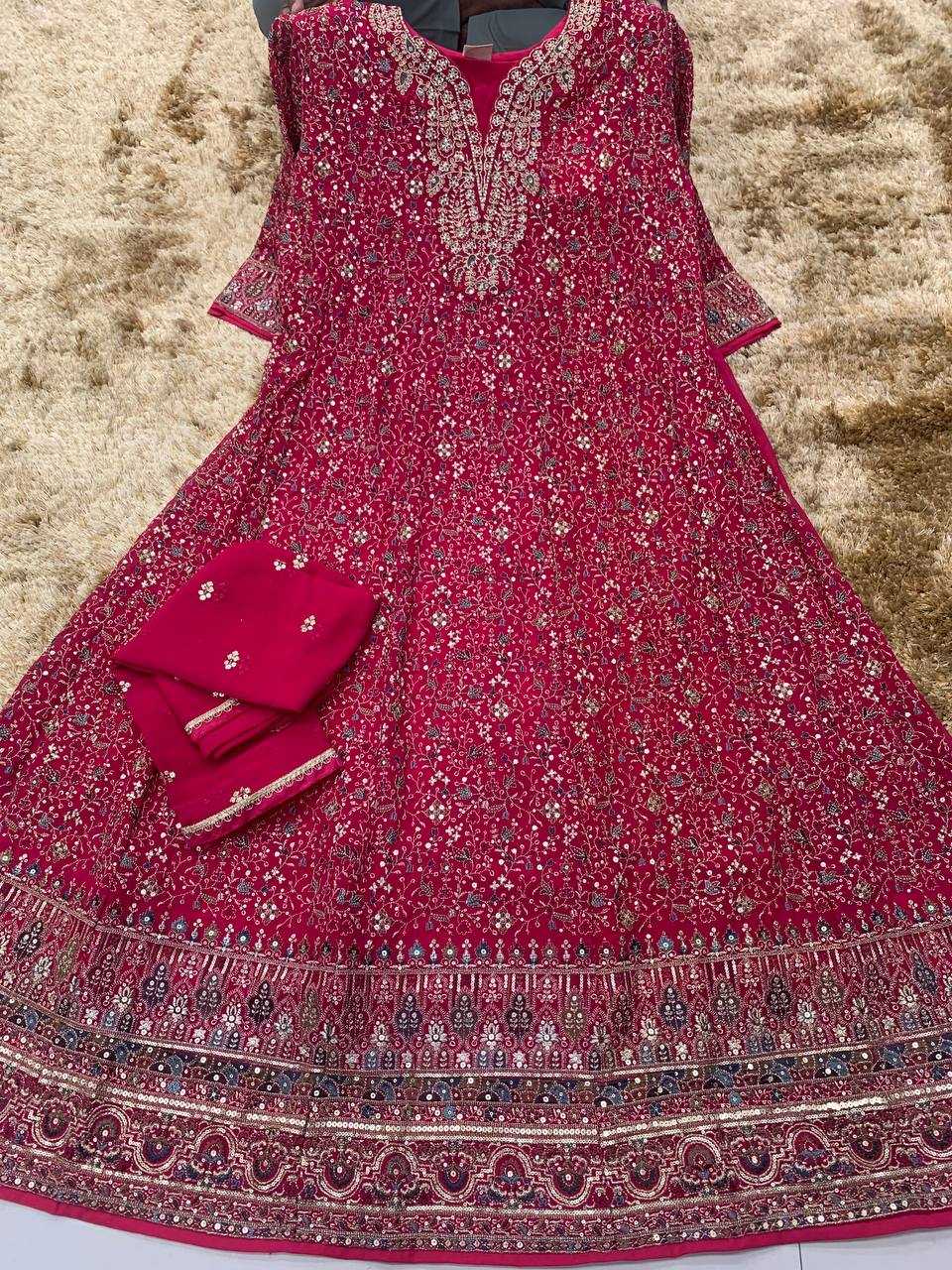 YNF Wholesale Georgette Embroidery Gowns KESH379 payuri Royal-5807 | Surat Manufacturer