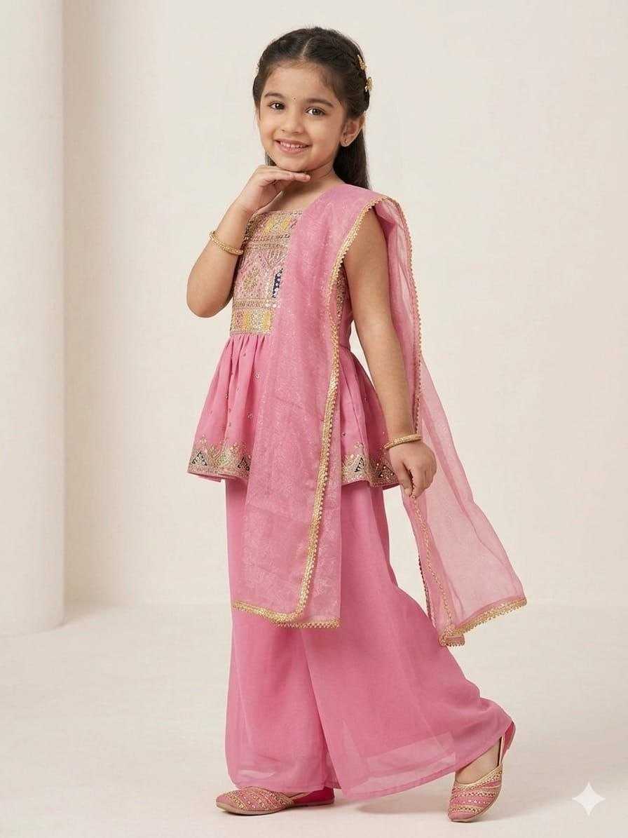 YNF Wholesale Georgette Kids Top & Pant KESH552 4 | Surat Manufacturer