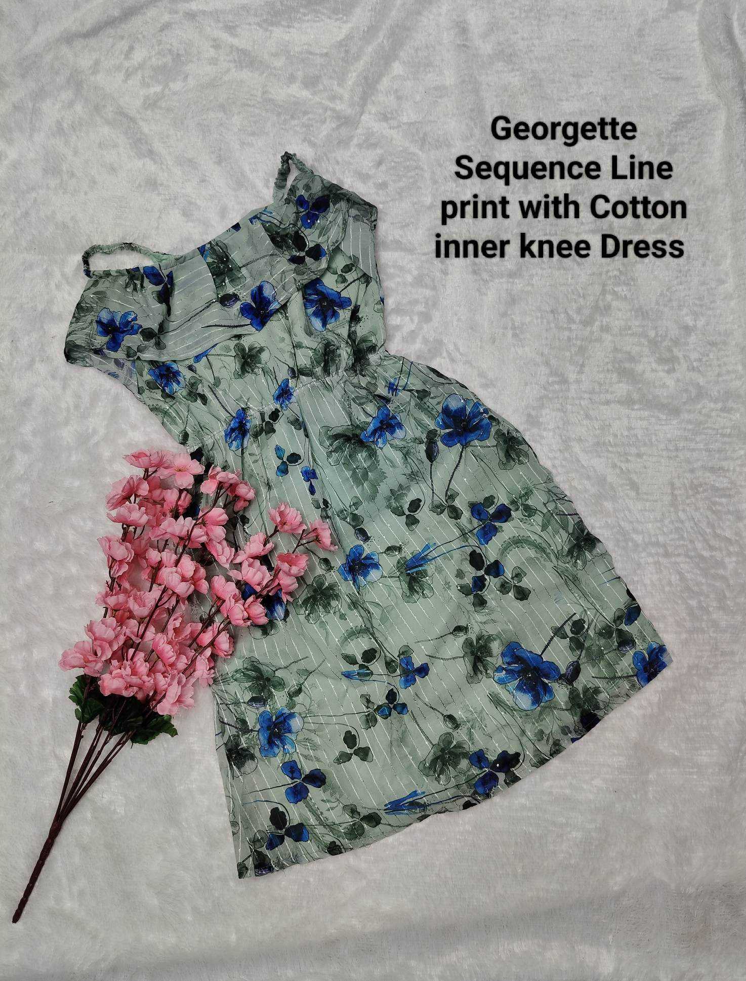 YNF Wholesale Georgette One Piece Dress KESH607 Kriti Vol-1 | Surat Manufacturer