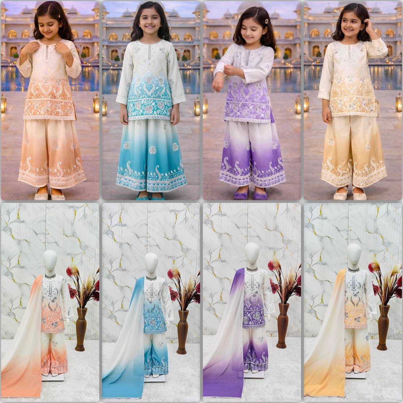 YNF Wholesale Heavy Crepe Kids Suit RIN234 249 | Surat Manufacturer