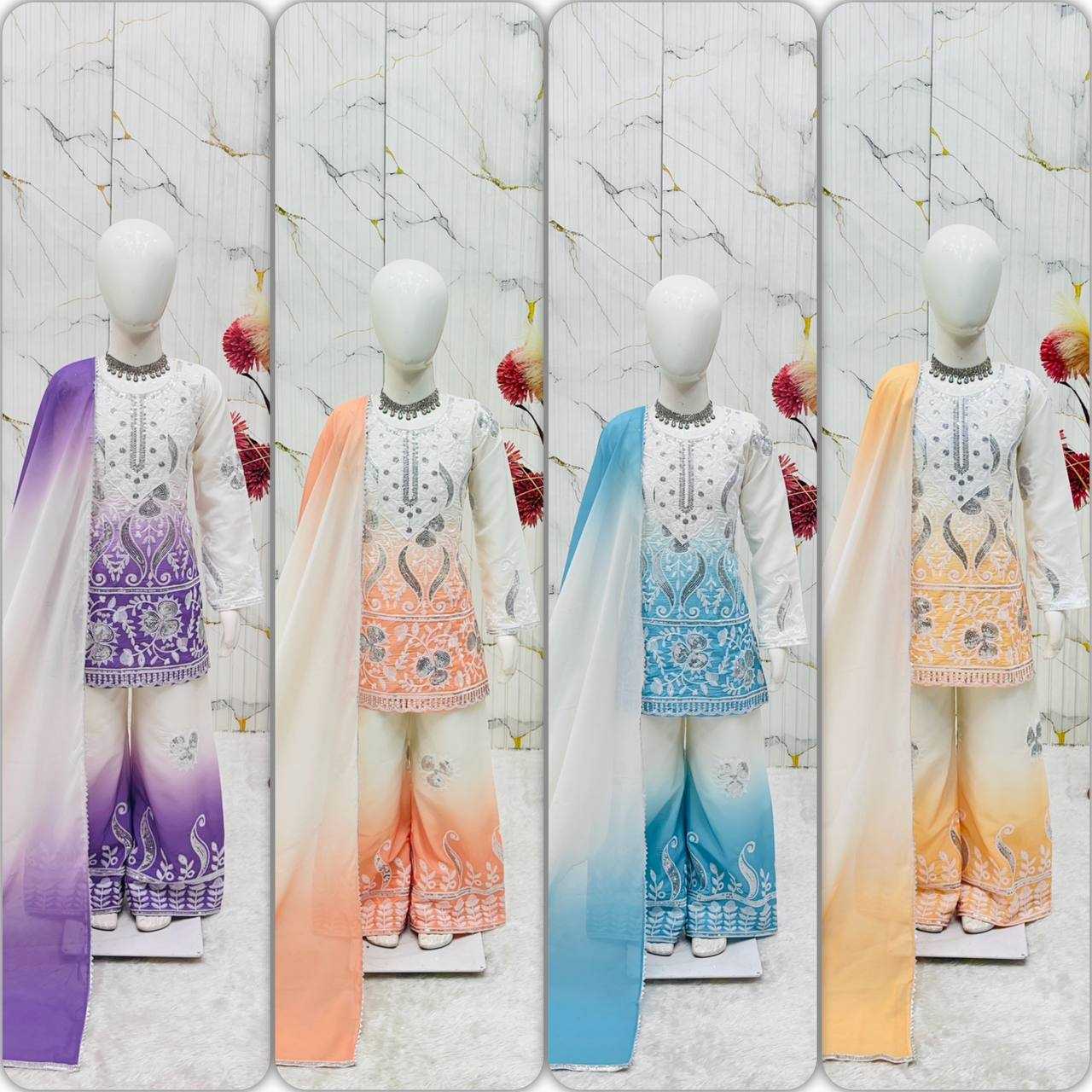 YNF Wholesale Heavy Crepe Kids Suit RIN234 249 | Surat Manufacturer