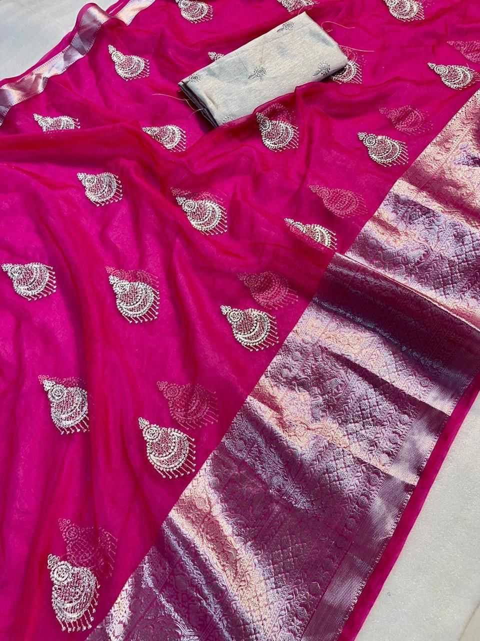 YNF Wholesale Jacquard Party Wear Sarees KESH577 32 | Surat Manufacturer