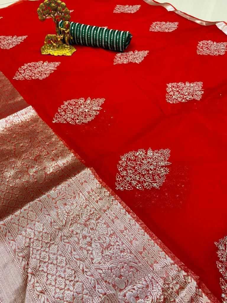 YNF Wholesale Jacquard Party Wear Sarees KESH577 32 | Surat Manufacturer
