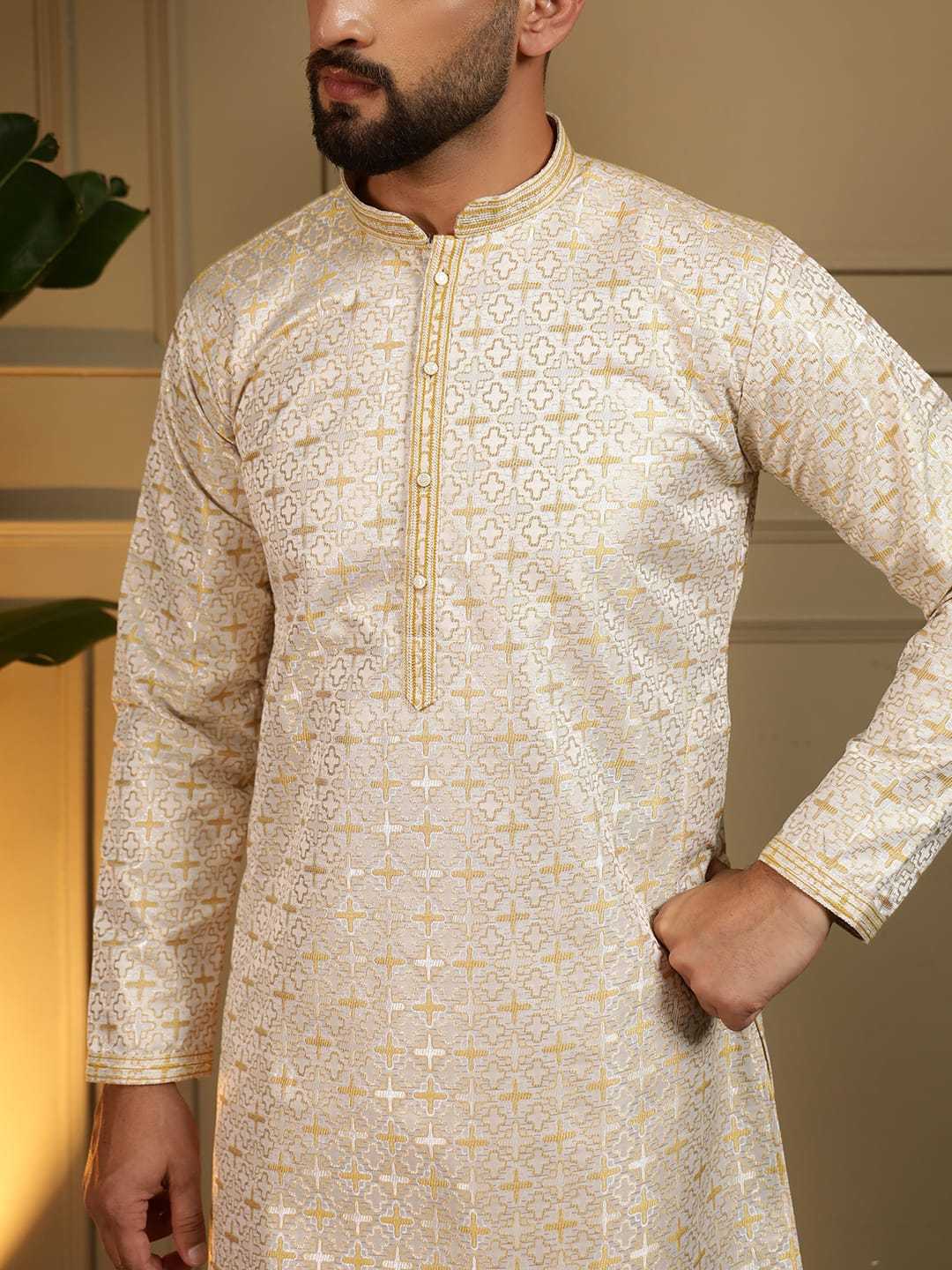 YNF Wholesale Jacquard Mens Kurtas KESH629 Vantara- 06 | Surat Manufacturer