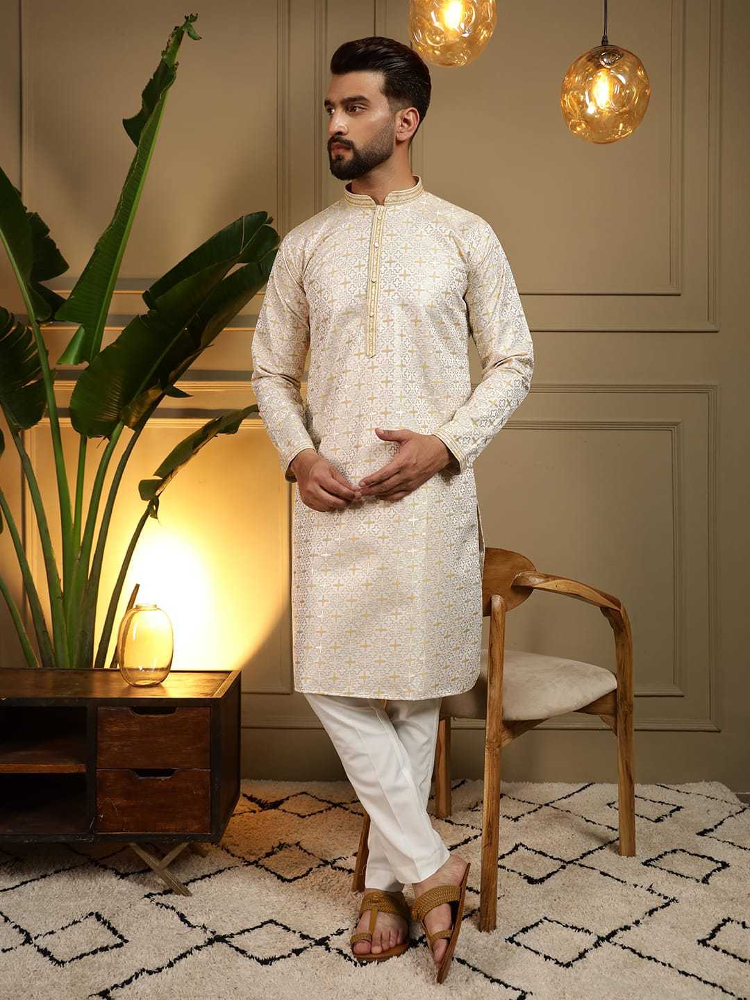 YNF Wholesale Jacquard Mens Kurtas KESH629 Vantara- 06 | Surat Manufacturer
