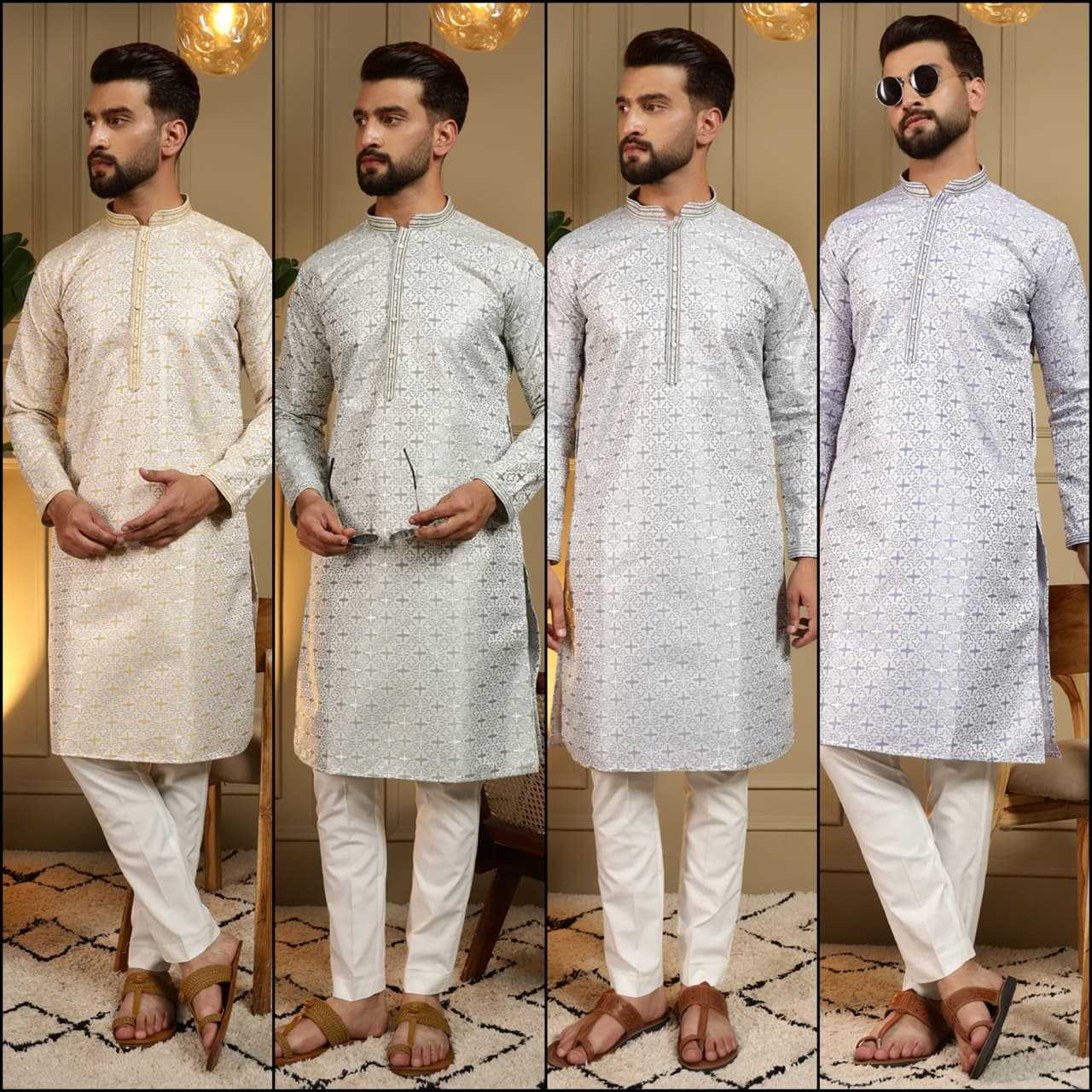 YNF Wholesale Jacquard Mens Kurtas KESH629 Vantara- 06 | Surat Manufacturer