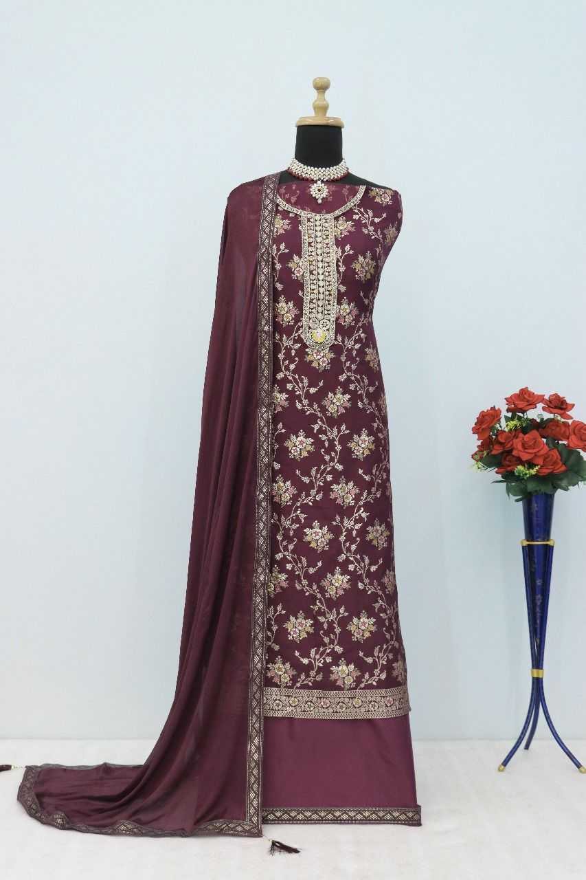 YNF Wholesale Jacquard Embroidery Suits KESH745 TF-1554 | Surat Manufacturer