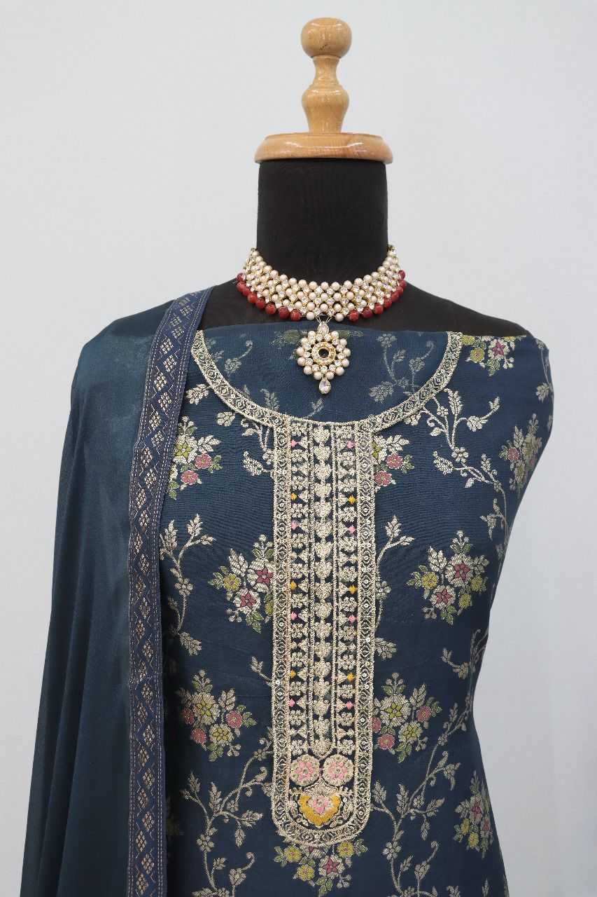 YNF Wholesale Jacquard Embroidery Suits KESH745 TF-1554 | Surat Manufacturer