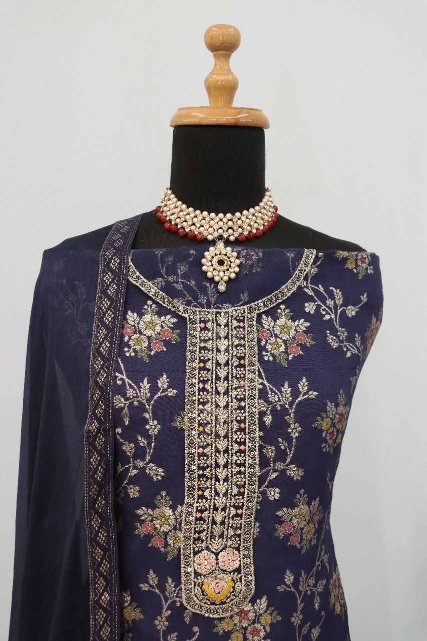 YNF Wholesale Jacquard Embroidery Suits KESH745 TF-1554 | Surat Manufacturer