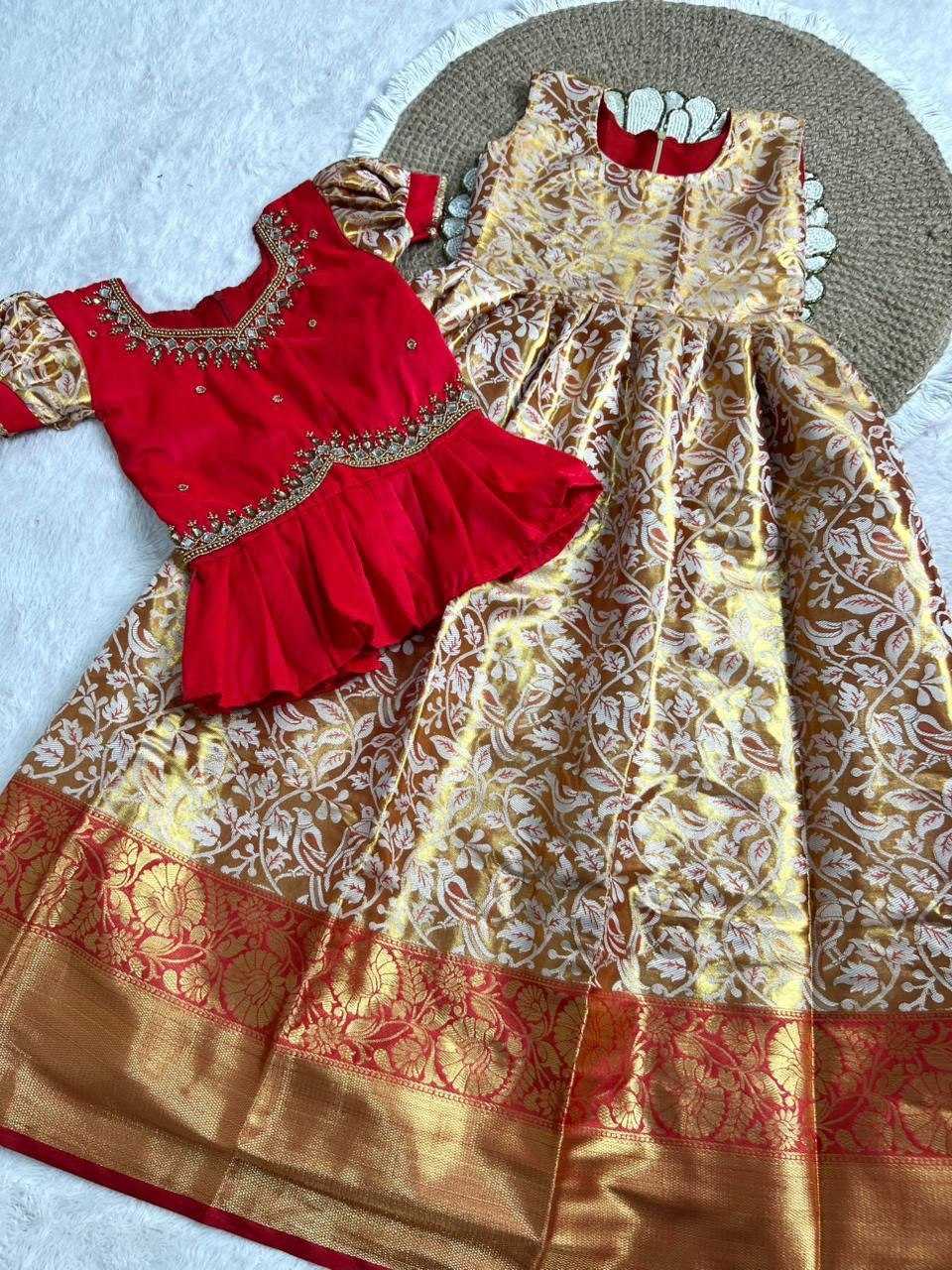 YNF Wholesale Kanjivaram Silk Kids Gown KESH503 8197 | Surat Manufacturer