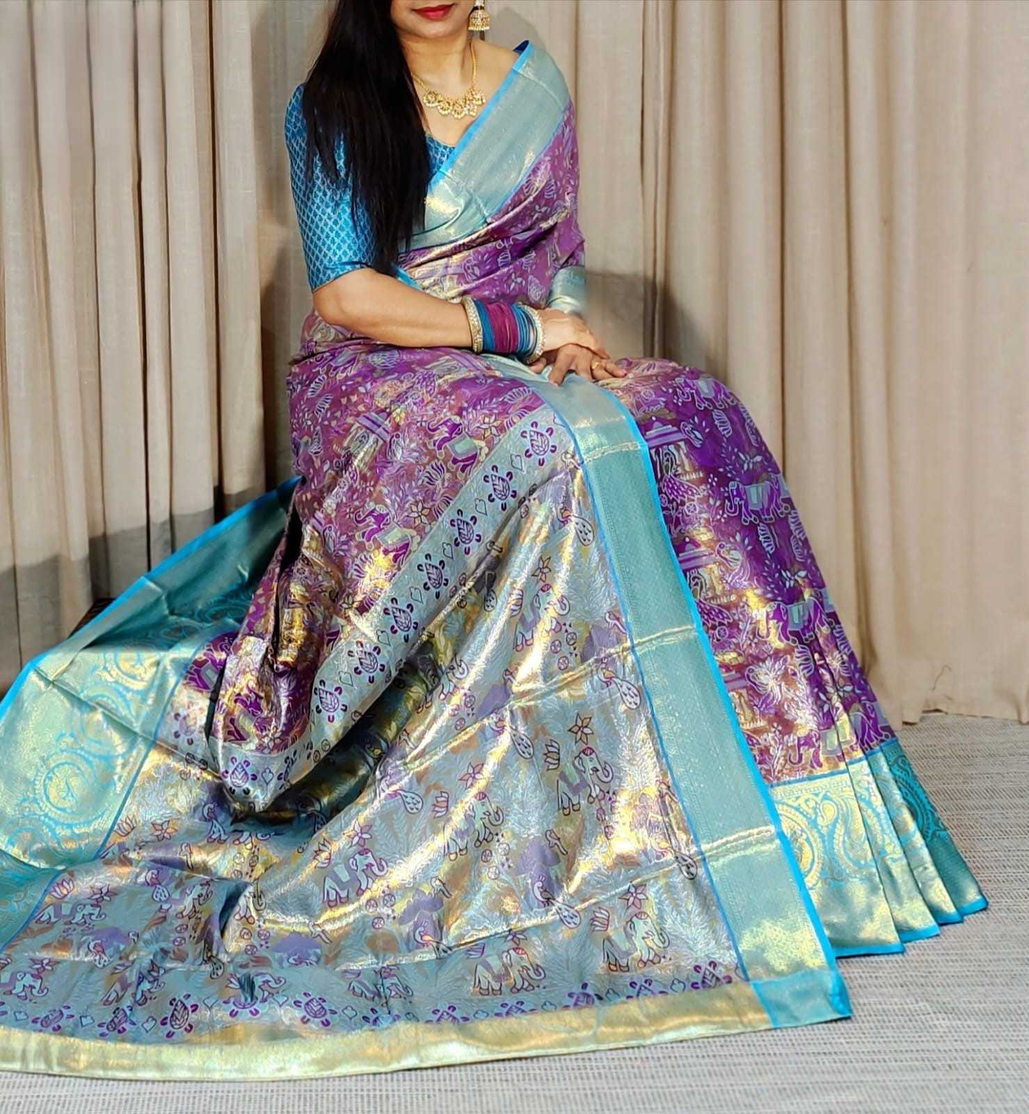 YNF Wholesale Kanjivaram Silk Kanjivaram Silk Sarees RIN211 Pushpa-Vol-1 | Surat Manufacturer
