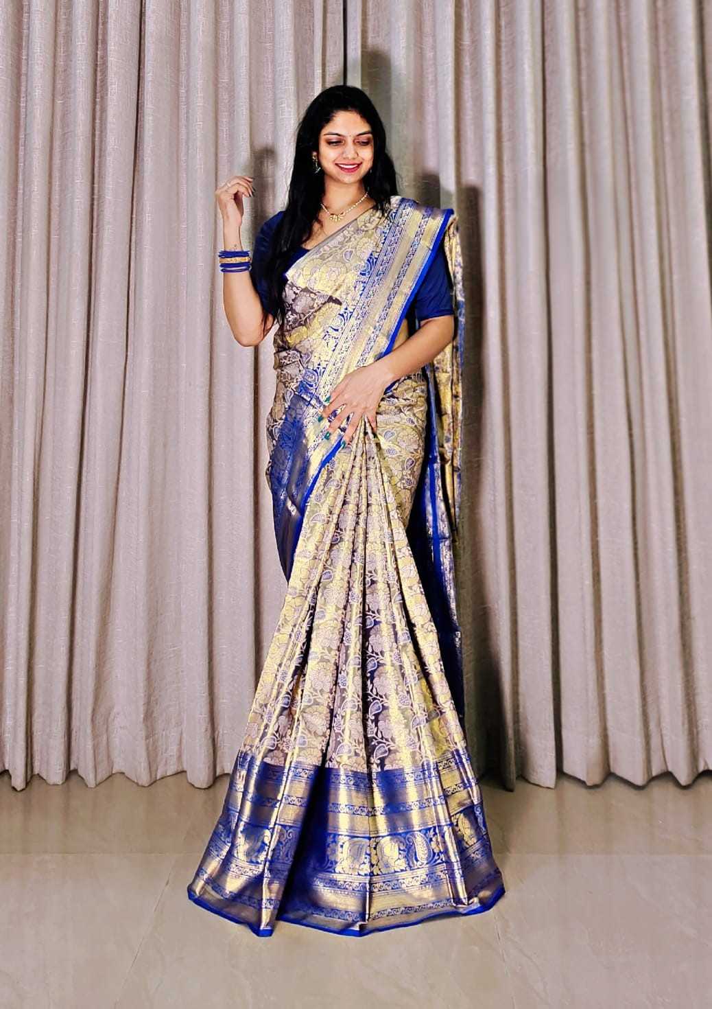 YNF Wholesale Kanjivaram Silk Handloom Sarees RIN211 Sravanti-Vol-3 | Surat Manufacturer