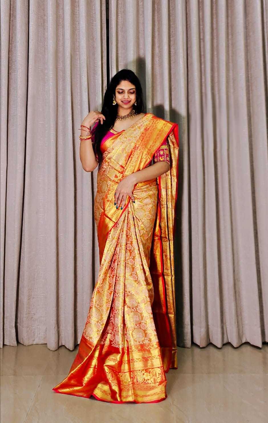 YNF Wholesale Kanjivaram Silk Handloom Sarees RIN211 Sravanti-Vol-3 | Surat Manufacturer