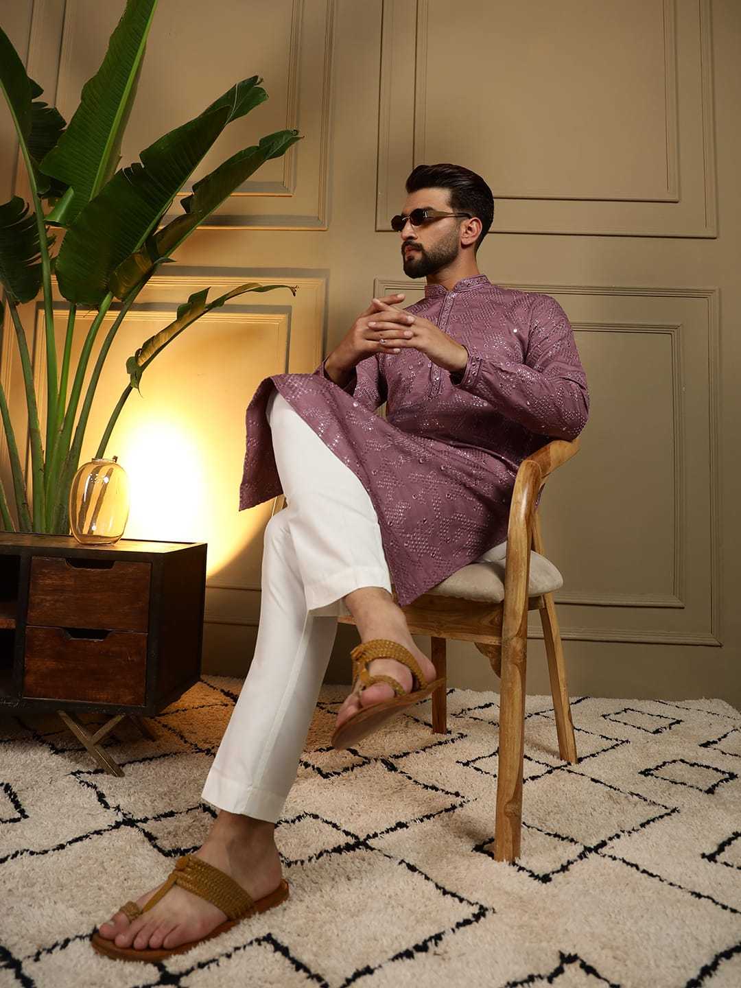 YNF Wholesale Khadi Cotton Mens Kurtas KESH629 Vantara- 07 | Surat Manufacturer
