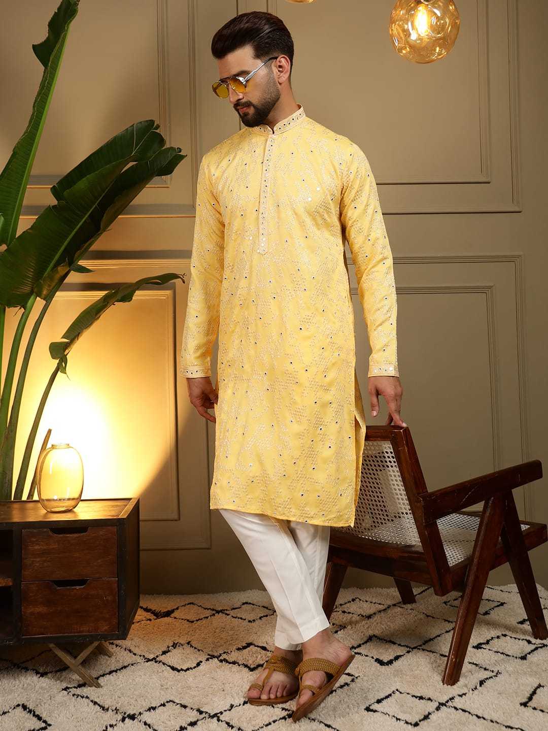YNF Wholesale Khadi Cotton Mens Kurtas KESH629 Vantara- 07 | Surat Manufacturer