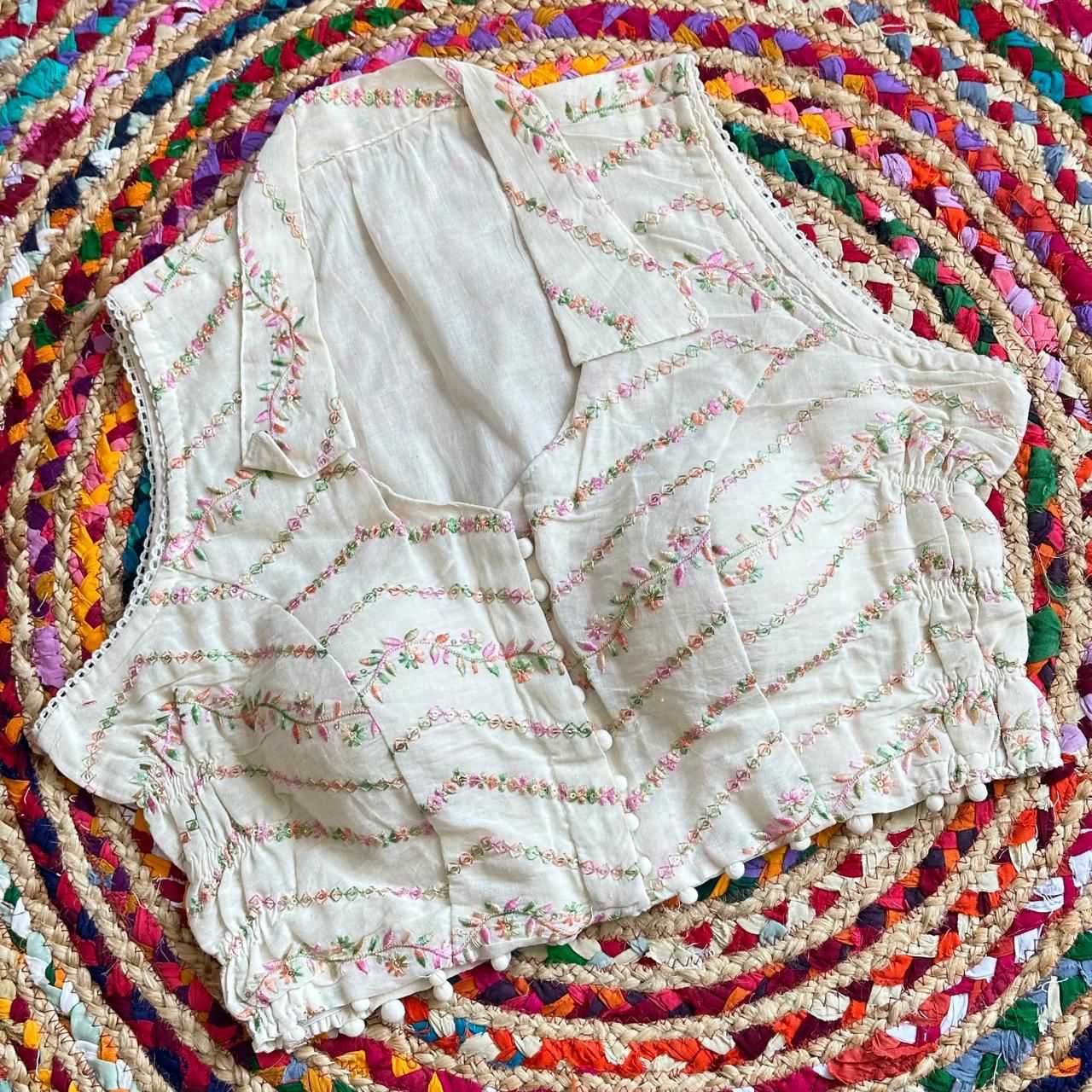 YNF Wholesale Khadi Cotton Sleeveless Blouse KESH653 Khadi collar | Surat Manufacturer