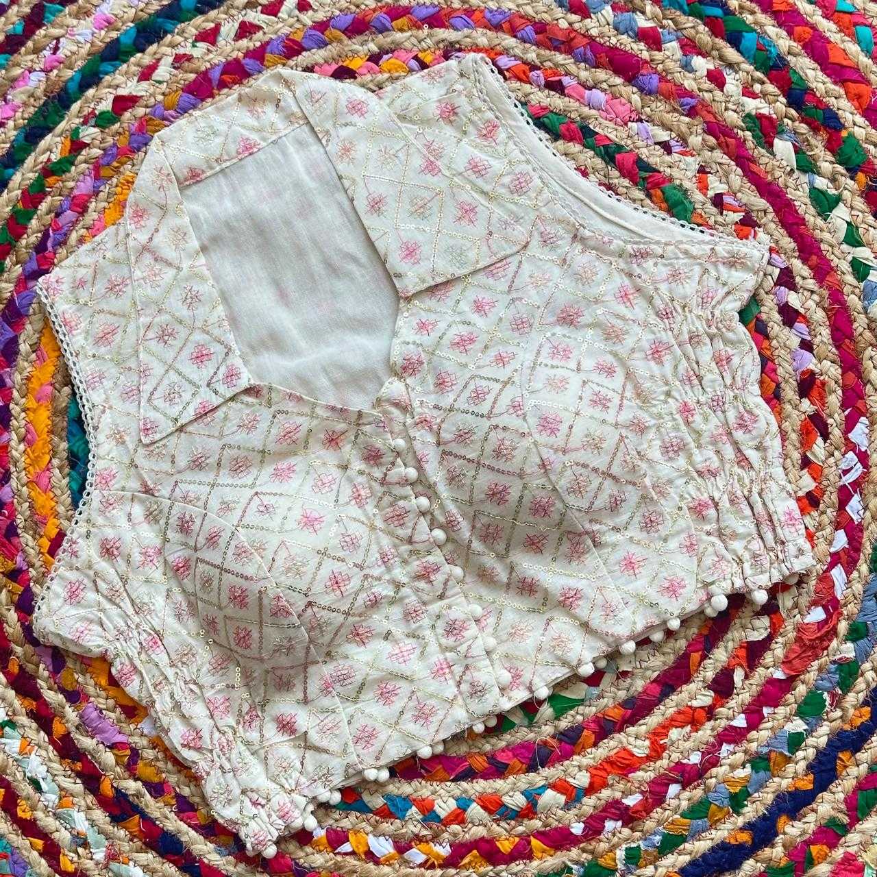 YNF Wholesale Khadi Cotton Sleeveless Blouse KESH653 Khadi collar | Surat Manufacturer