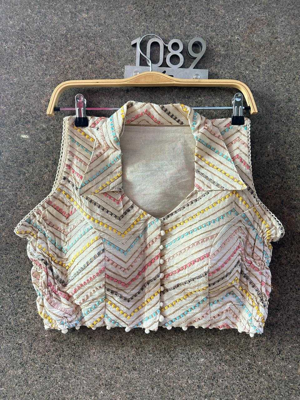 YNF Wholesale Khadi Cotton Sleeveless Blouse KESH653 Khadi collar | Surat Manufacturer