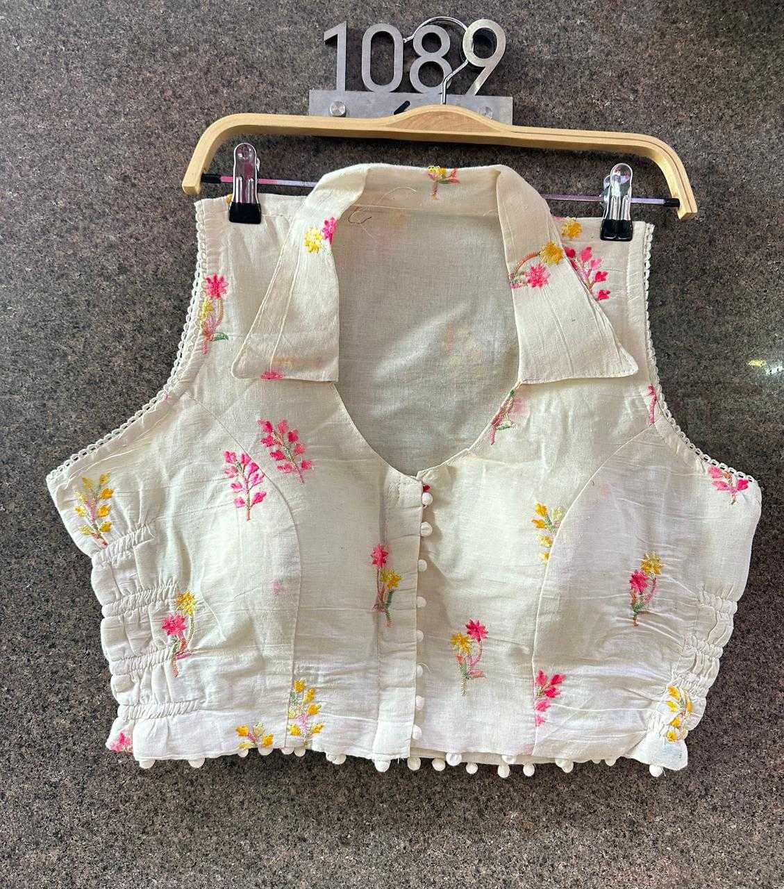 YNF Wholesale Khadi Cotton Sleeveless Blouse KESH653 Khadi collar | Surat Manufacturer