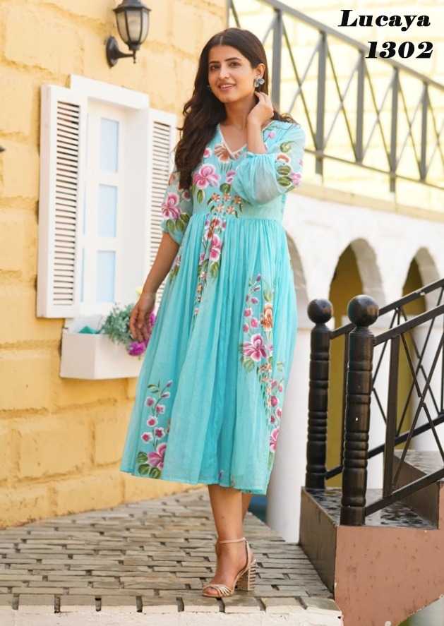 YNF Wholesale Kota Chex Ethnic Dresses KESH530 LUCAYA VOL-13 | Surat Manufacturer