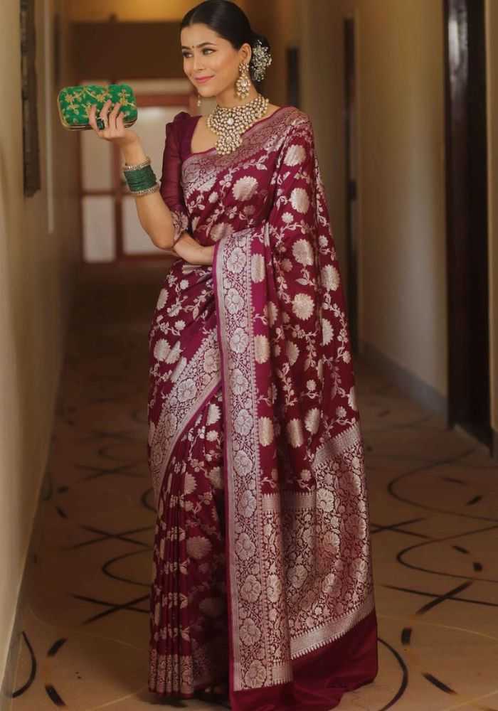 YNF Wholesale Lichi Silk Banarasi Silk Sarees KESH171 D.N. 1642 | Surat Manufacturer