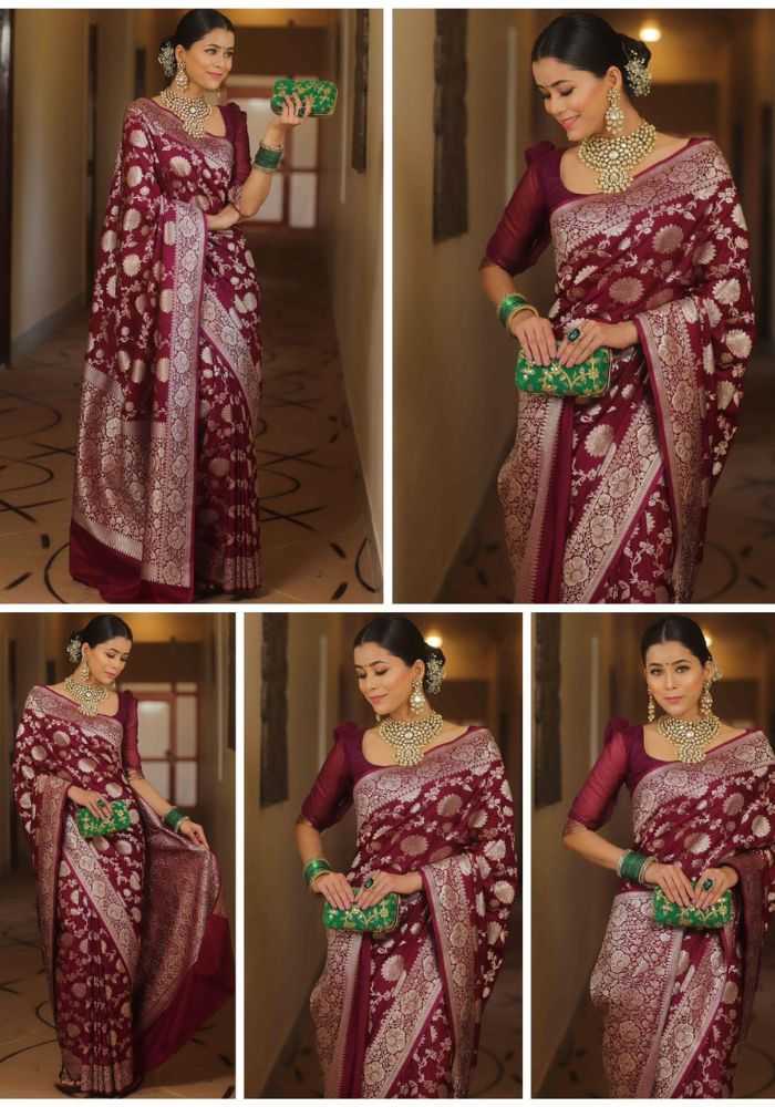 YNF Wholesale Lichi Silk Banarasi Silk Sarees KESH171 D.N. 1642 | Surat Manufacturer