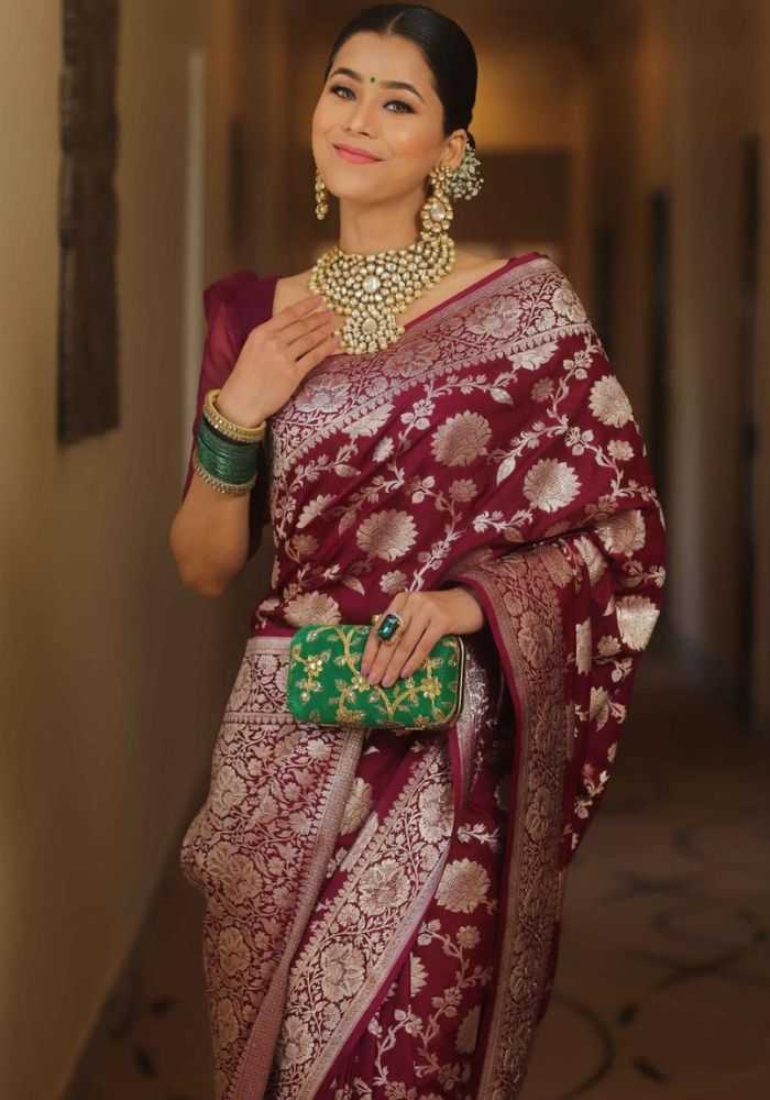 YNF Wholesale Lichi Silk Banarasi Silk Sarees KESH171 D.N. 1642 | Surat Manufacturer