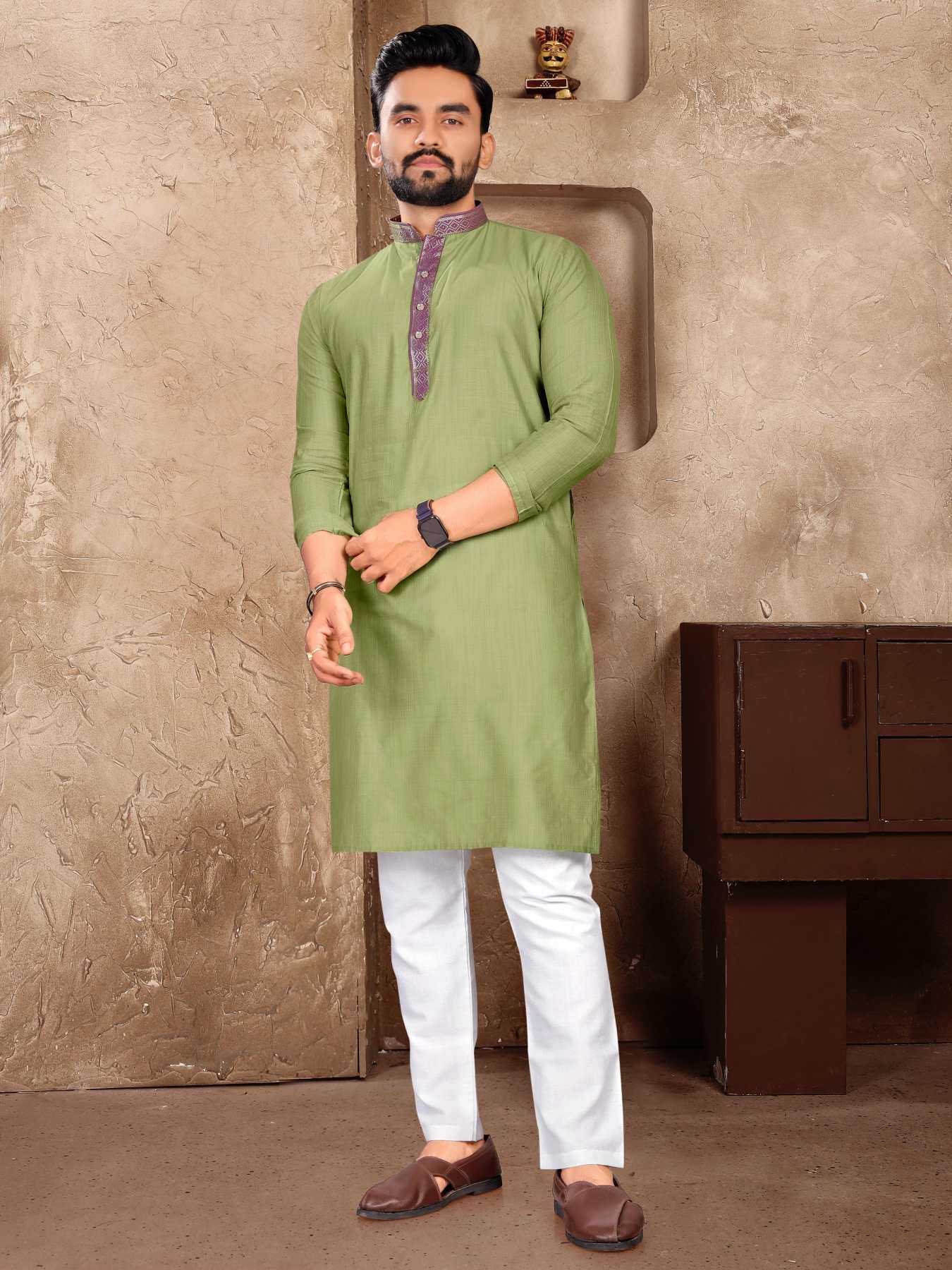 YNF Wholesale Linen Couple Matching Ethnic Outfits KESH620 Man~Mohini | Surat Manufacturer