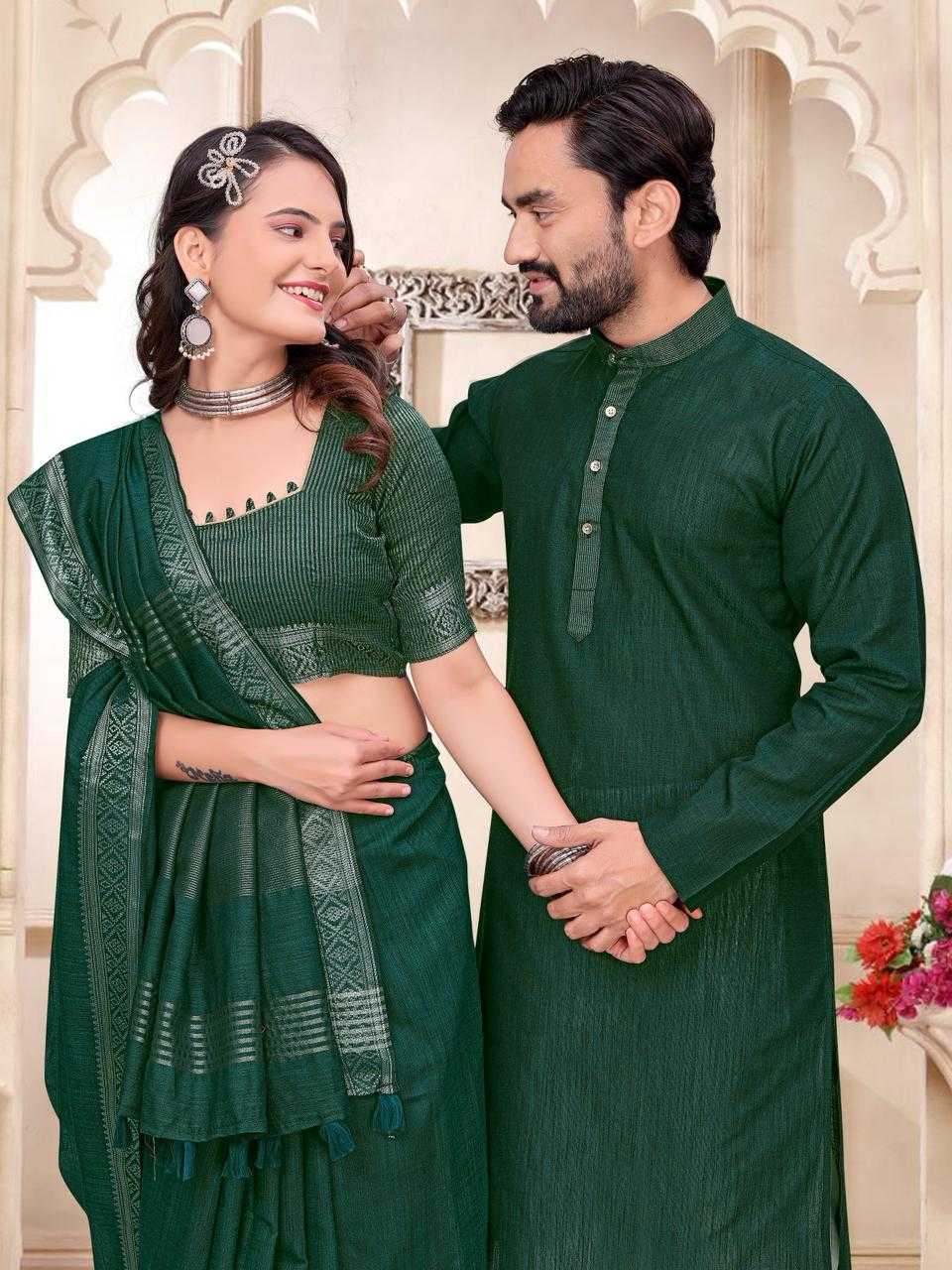 YNF Wholesale Linen Couple Matching Ethnic Outfits KESH620 Radhe Shyam | Surat Manufacturer