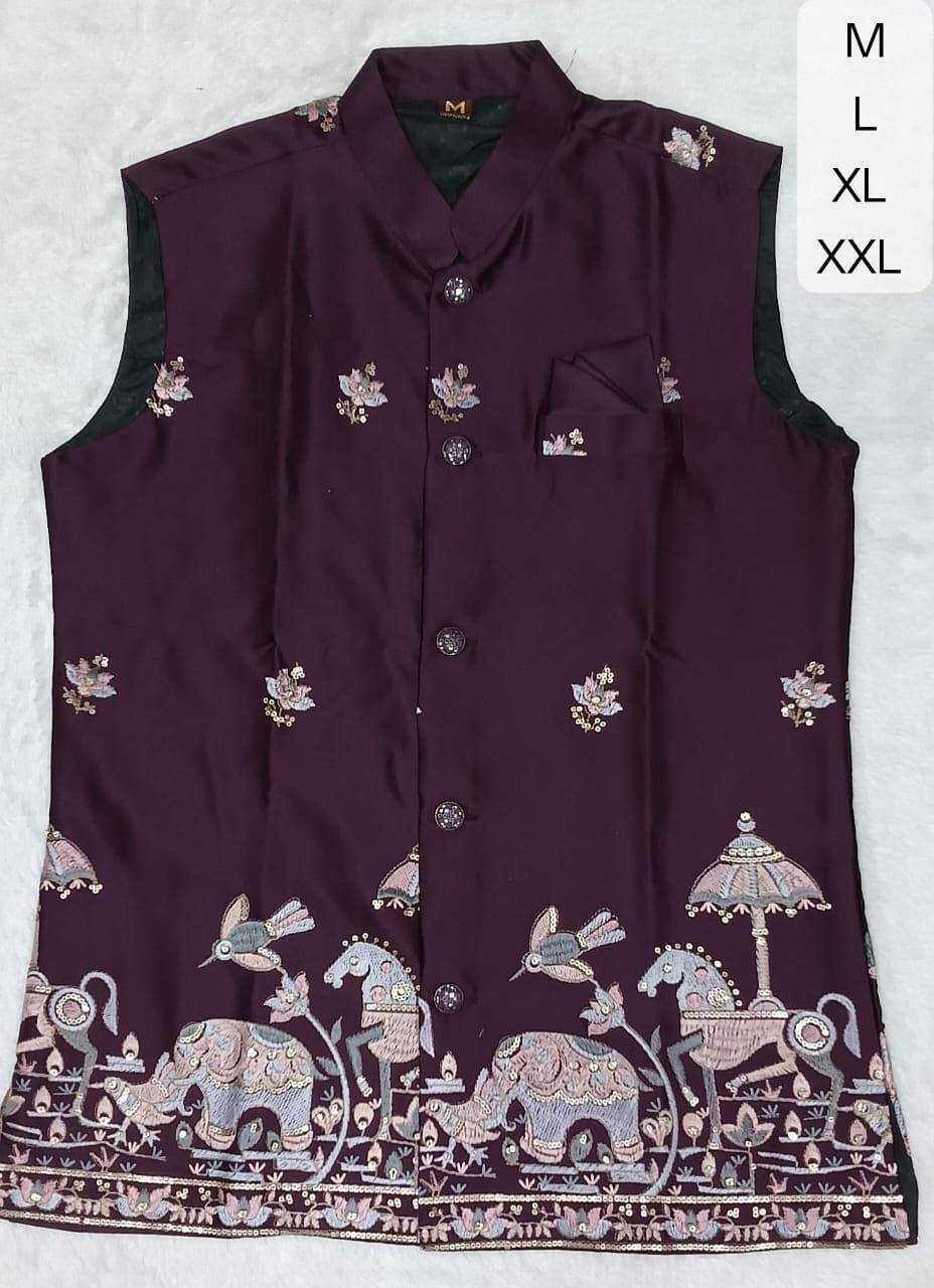 YNF Wholesale Malai Silk Mens Ethnic Jackets KESH650 Venmer | Surat Manufacturer