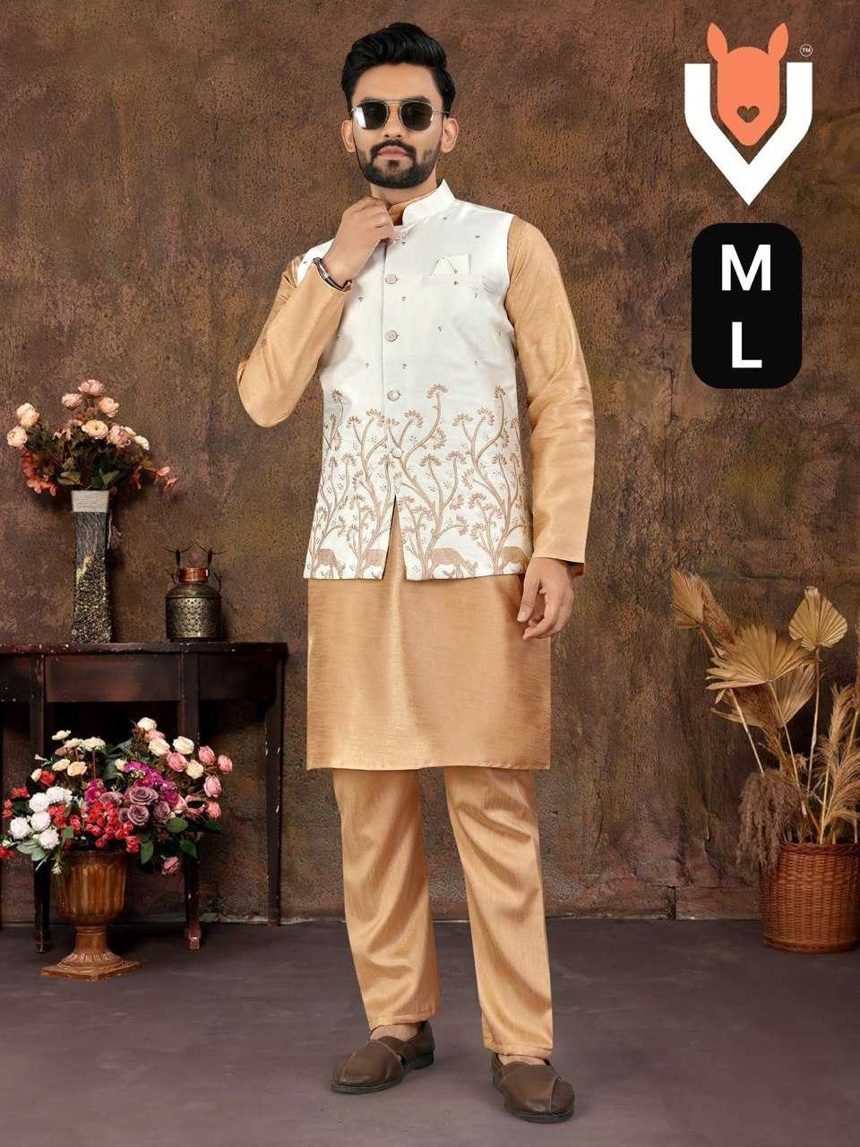 YNF Wholesale Malay Satin Silk Mens Kurta Pyjama KESH650 new | Surat Manufacturer