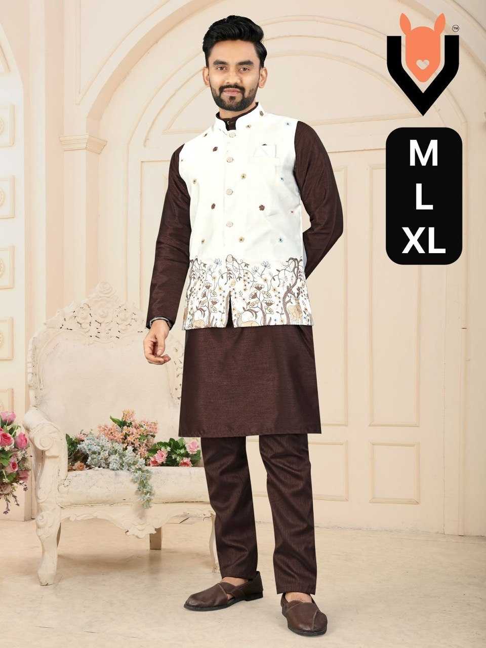YNF Wholesale Malay Satin Silk Mens Kurta Pyjama KESH650 new | Surat Manufacturer