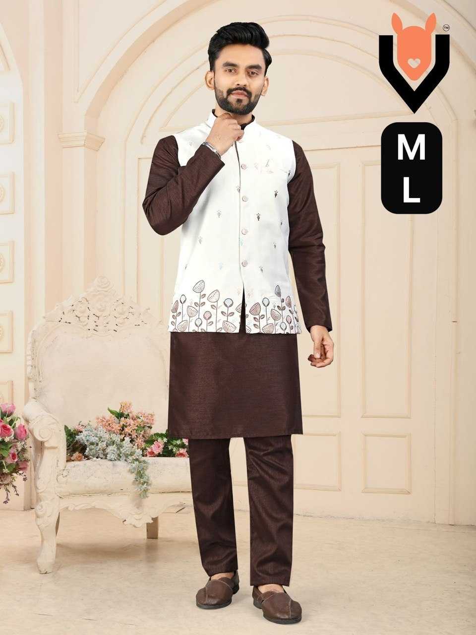YNF Wholesale Malay Satin Silk Mens Kurta Pyjama KESH650 new | Surat Manufacturer