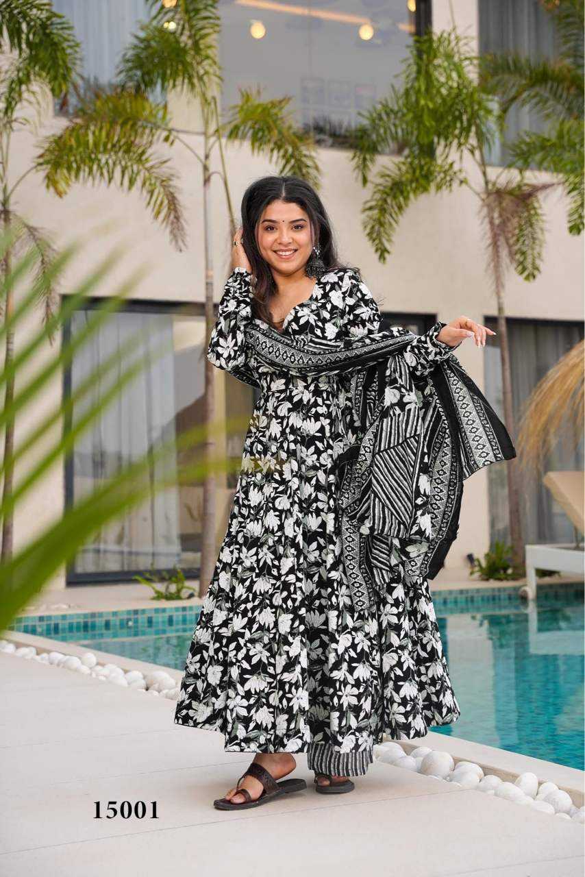 YNF Wholesale Muslin Cotton Printed Gowns KESH448 15001 | Surat Manufacturer