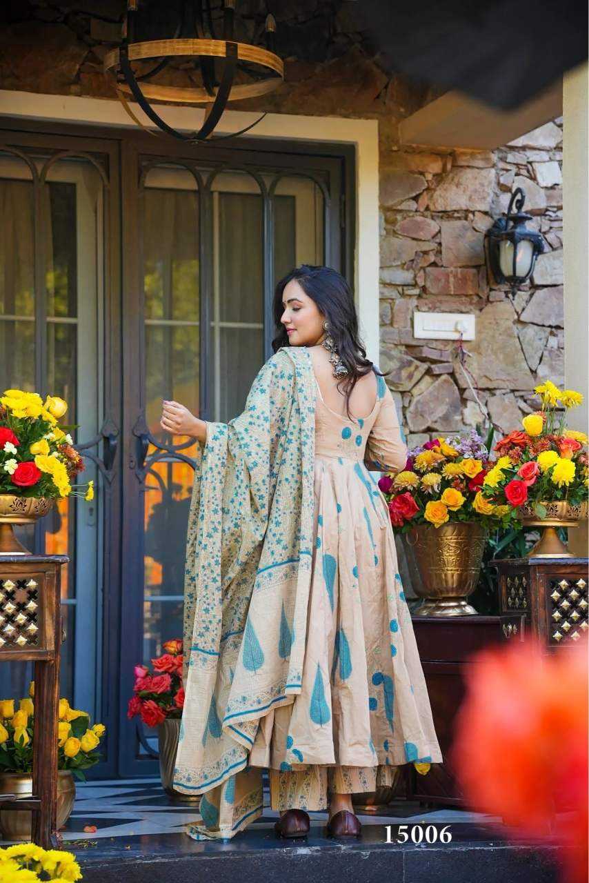 YNF Wholesale Muslin Cotton Printed Gowns KESH448 15001 | Surat Manufacturer