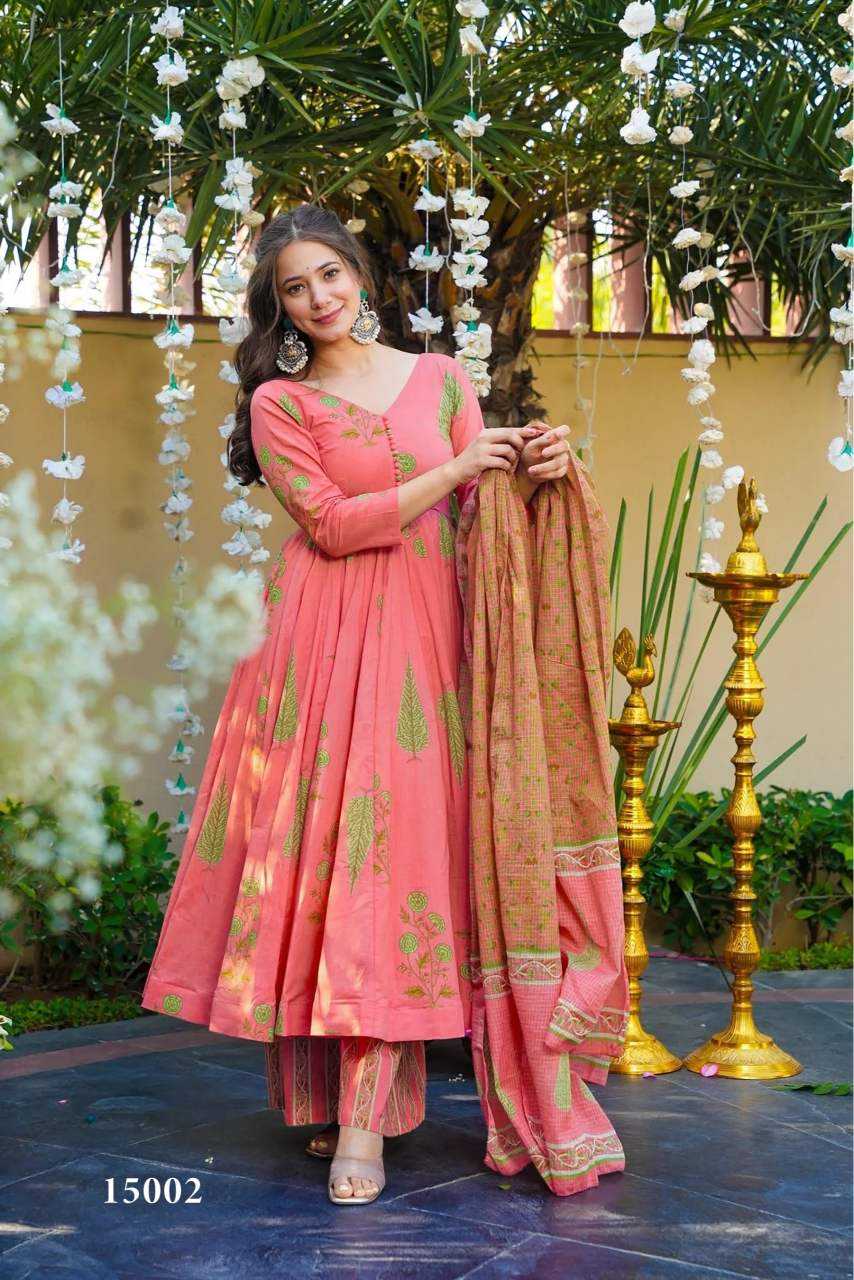 YNF Wholesale Muslin Cotton Printed Gowns KESH448 15001 | Surat Manufacturer