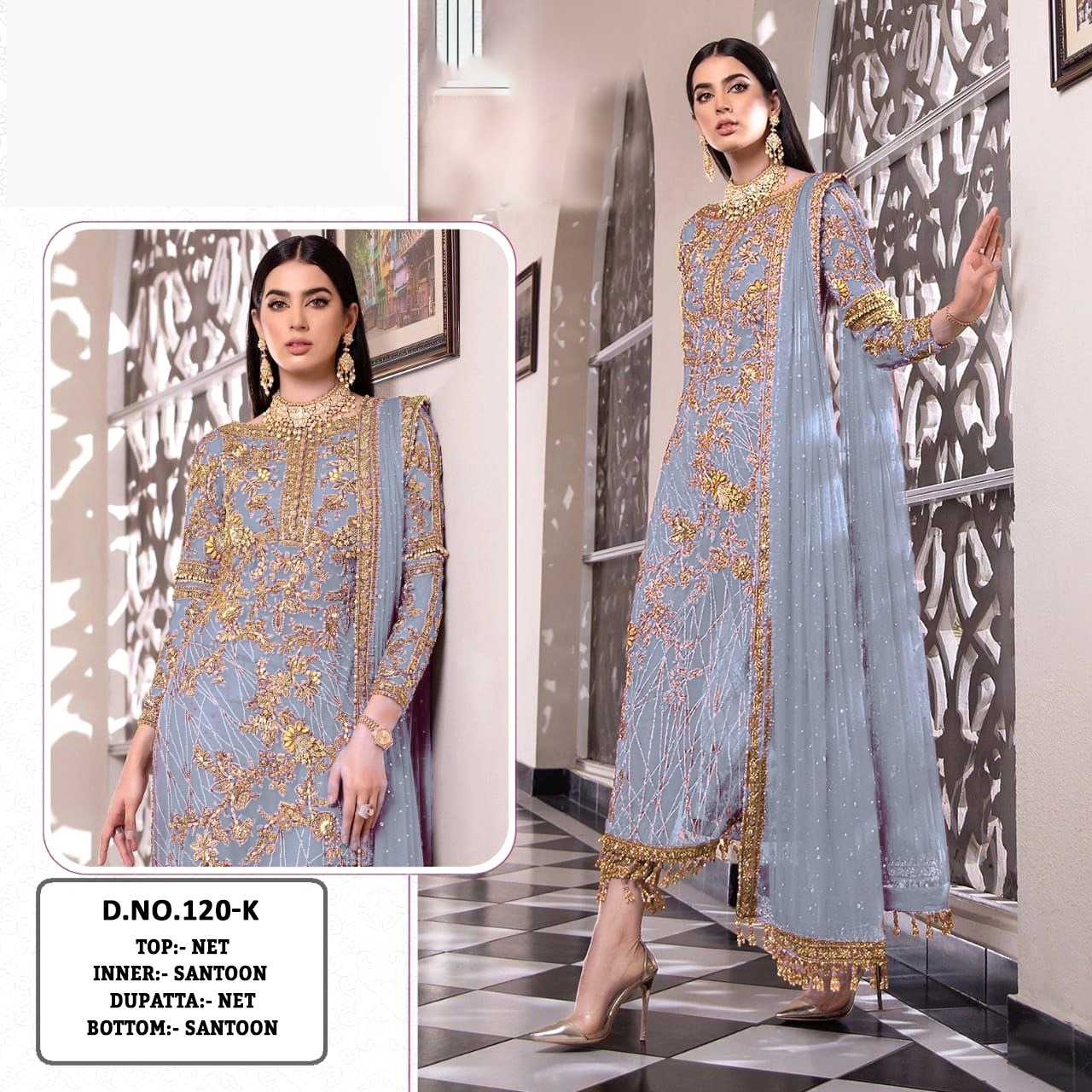 YNF Wholesale Net Embroidery Suits KESH129 120 | Surat Manufacturer