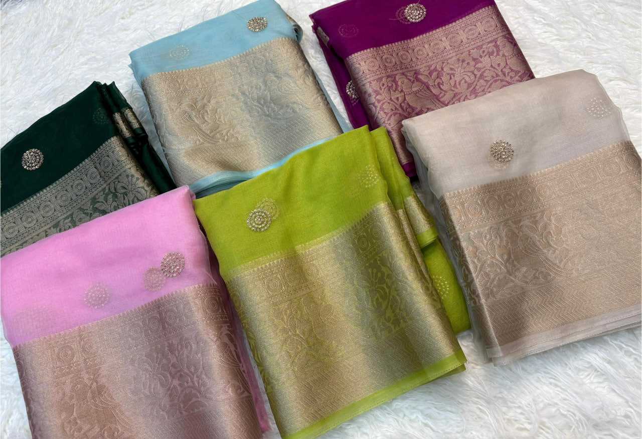 YNF Wholesale Organza Organza Sarees KESH713 Sparrow Epic | Surat Manufacturer