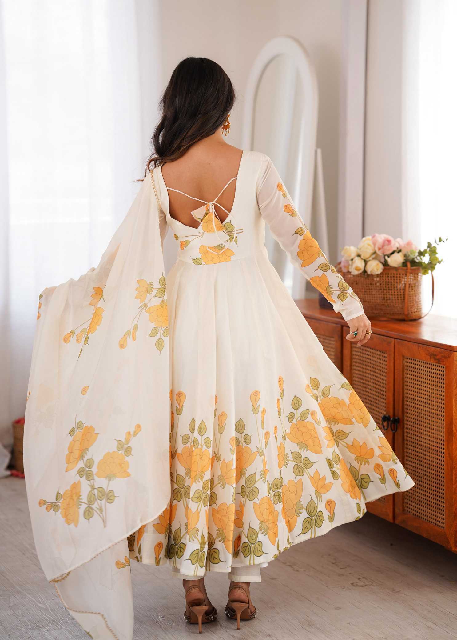 YNF Wholesale Organza Silk Printed Suits KESH530 BKN-78 | Surat Manufacturer