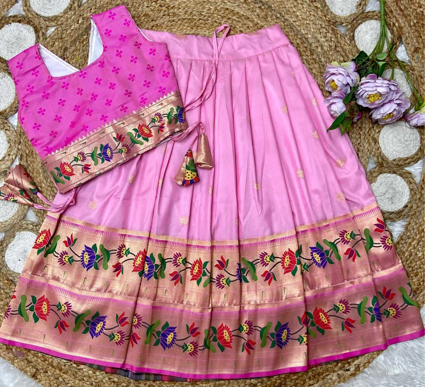 YNF Wholesale Paithani Silk Kids Designer Frock KESH685 LOTUS | Surat Manufacturer