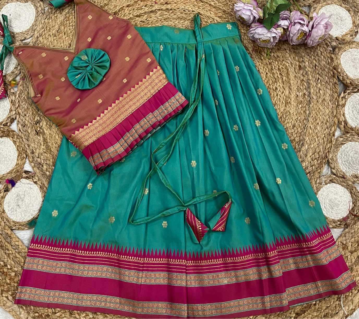 YNF Wholesale Paithani Silk Kids Designer Frock KESH685 narayanpet | Surat Manufacturer