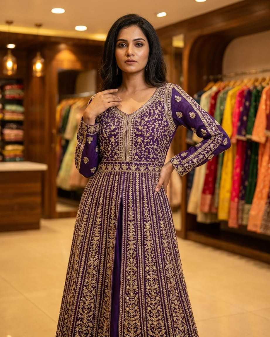 YNF Wholesale Premium Silk Anarkali Gown KESH579 | Surat Manufacturer