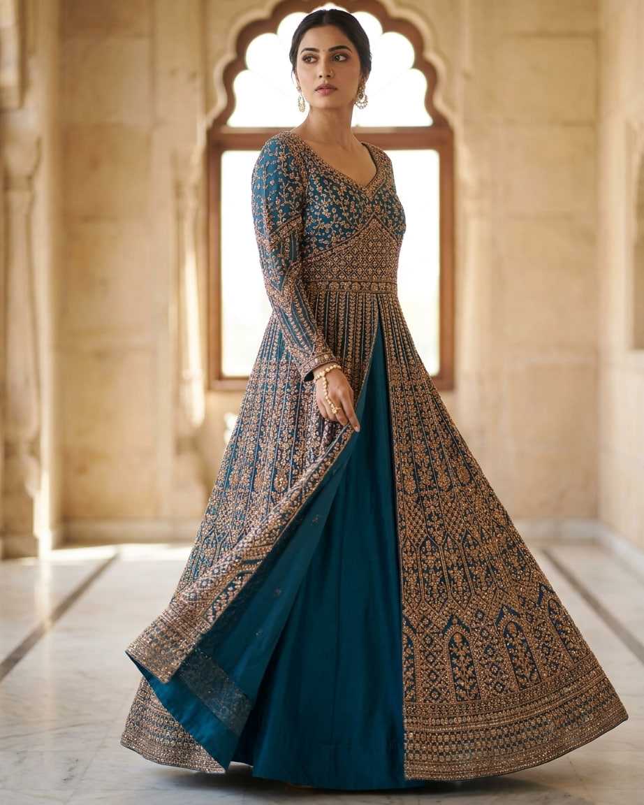 YNF Wholesale Premium Silk Anarkali Gown KESH579 | Surat Manufacturer